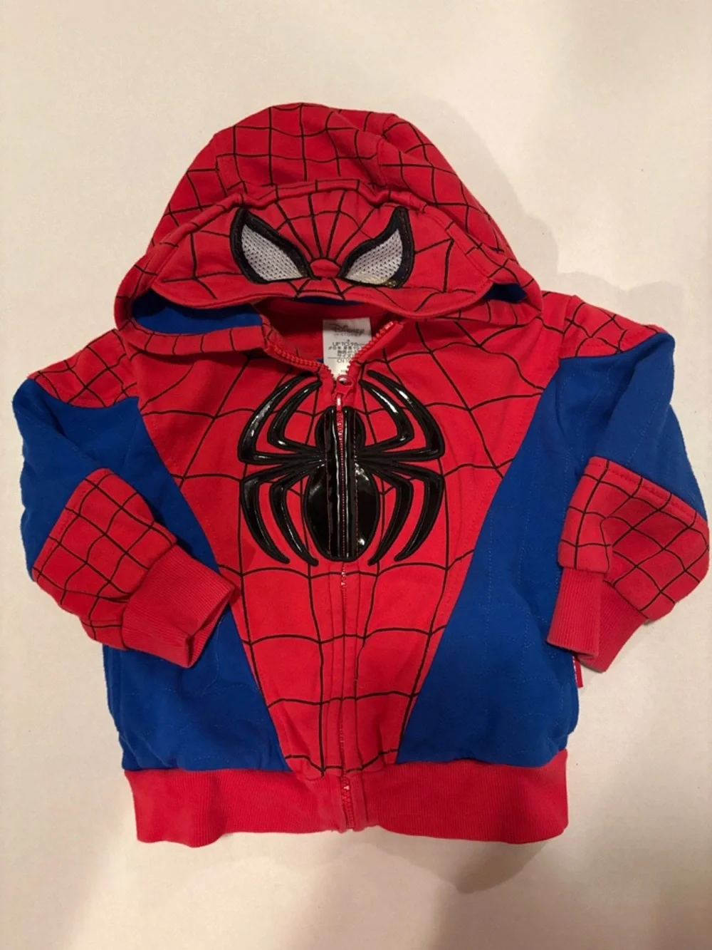 Spider-Man Red & Blue Kids Hoodie Costume Jacket Disney Marvel 3T - Picture 2 of 8